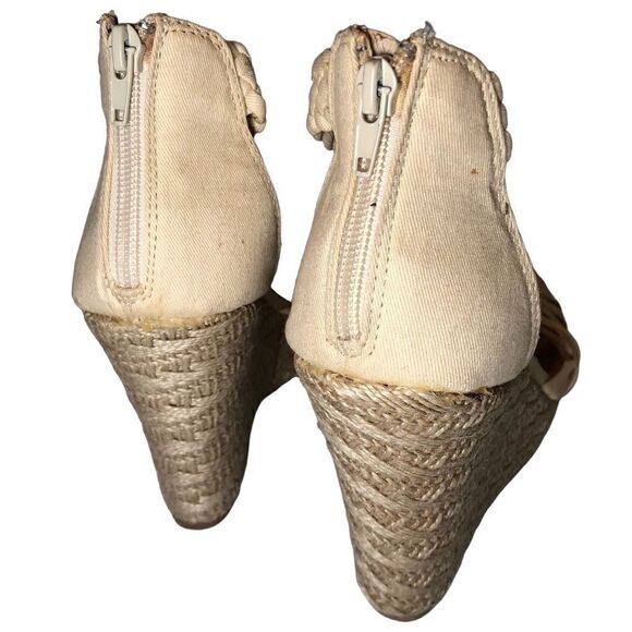 Steve Madden P-Rise Platform Wedge Sandals in Cream Women’s 7 1/2M - Picture 5 of 9